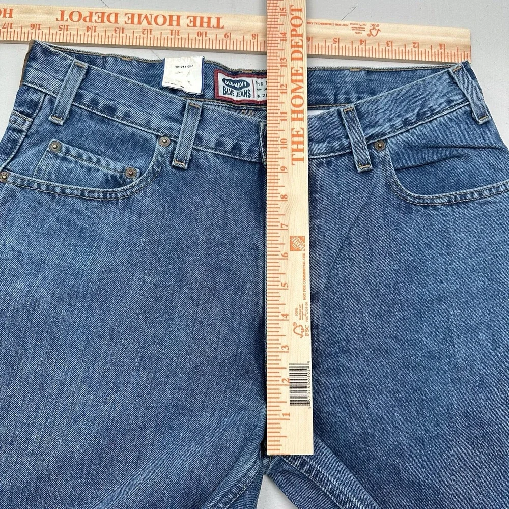 NEW VTG Old Navy Baggy Wide Leg Jeans Actual 32x30 Medium Wash Skater Rave Y2K